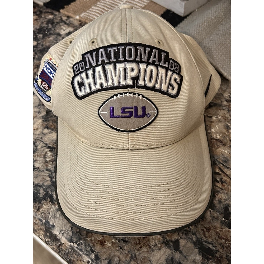 Nike LSU Tigers Football Hat 2004 National Champions Nokia Sugar Bowl One Size